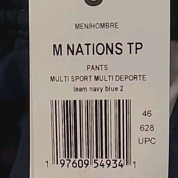 Adidas Essentials Nations Men's Size Small Blue Tricot Track Pants JE9626 New - Picture 2 of 6